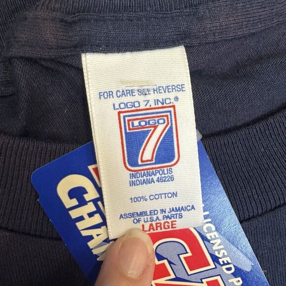 Vintage 1999 NCAA Final Four Tampa Bay T-Shirt Logo 7 Navy Blue Sz -Large NWT - Picture 2 of 12